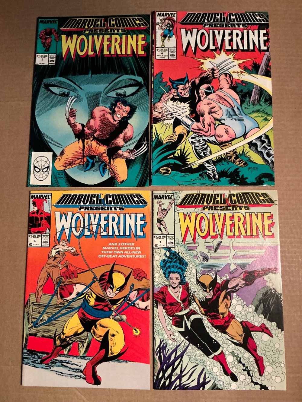 Marvel Comic Presents Wolverine Lot 3-5 & 7 1988